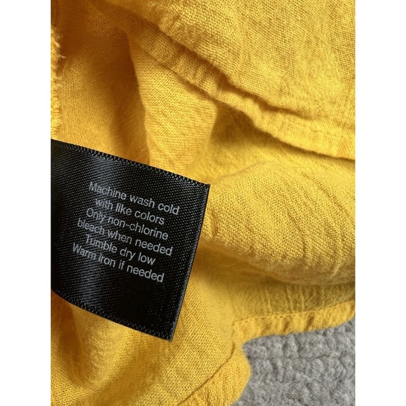 Lane Bryant Top Womens 22/24 Yellow Off Shouder Embroidered 100% Cotton - Picture 12 of 13